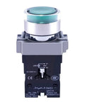 Go-To Standard Size Illuminated Push Button For Industrial Control Panels Rugged LED Indicator Switch, front view