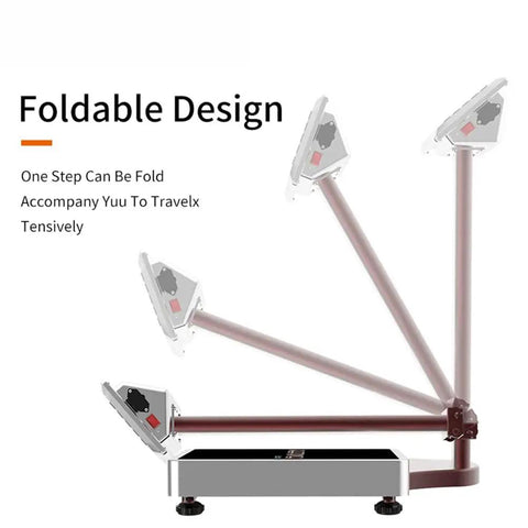Precision Digital Floor Scale Heavy Duty Folding Platform showing foldable design with adjustable legs for easy setup.