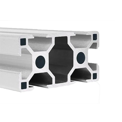 Premium 600mm 3060 Aluminum Profile Extrusion Rail For DIY CNC Router 3D Printer Workbench close-up of cross-section detailing.