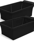 Heavy Duty Chafing Dish Wind Guard Two Pack With Sturdy Handles Black Covers, designed to block drafts and keep food hot at events.
