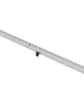Totally Rock Solid Heavy Duty Table Leaf Sliding Brackets 33 Inch Drop Leaf Extension Hardware Smooth Ball Bearing Slide Rails for Dining Table Coffee Desk Computer Stand Silver Pair, close-up of slide rail.