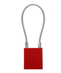 Beefy Red Aluminum Cable Padlock With 85mm Insulated Shackle Lockout Tagout Kit Industrial Grade Safety Padlock Includes 2 Keys