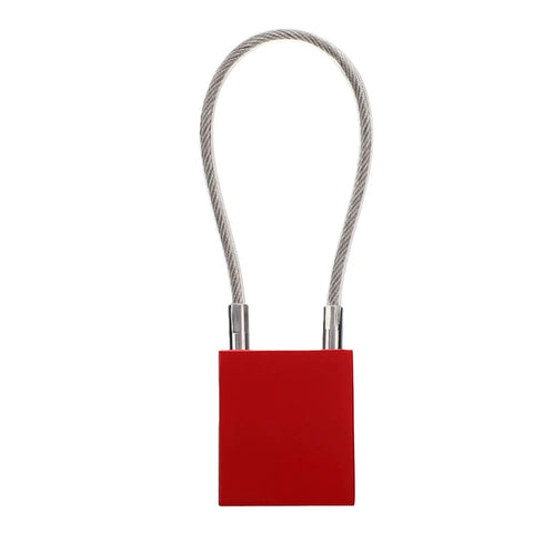 Beefy Red Aluminum Cable Padlock With 85mm Insulated Shackle Lockout Tagout Kit Industrial Grade Safety Padlock Includes 2 Keys