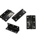 Heavy Duty 3x2 Inch Butt Hinges Black Finish 24 Pack with Plain Bearing, Square Corner, thickened steel plate design