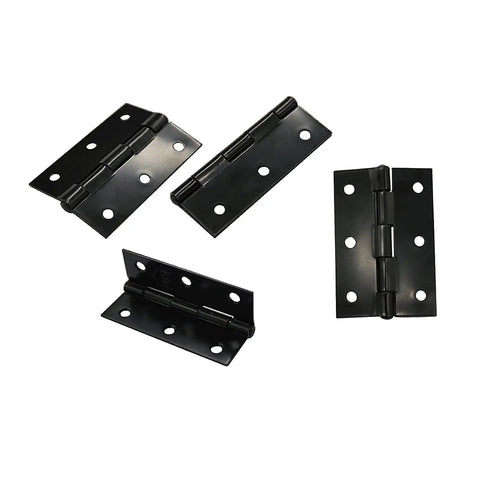 Heavy Duty 3x2 Inch Butt Hinges Black Finish 24 Pack with Plain Bearing, Square Corner, thickened steel plate design