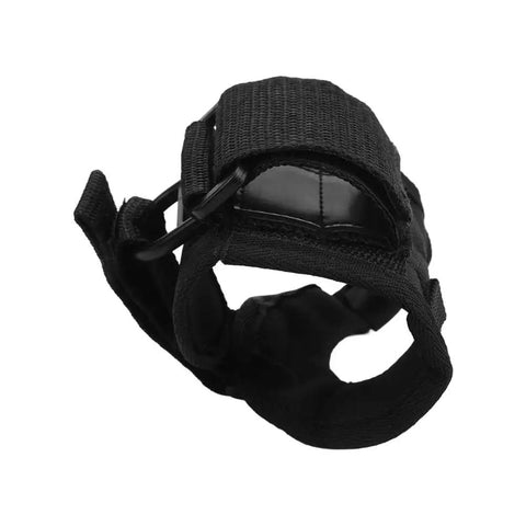 Adjustable Dive Flashlight Wrist Strap For 20-38mm Lights, Heavy-Duty Nylon Arm Strap, Secure Fit in black with visible buckle