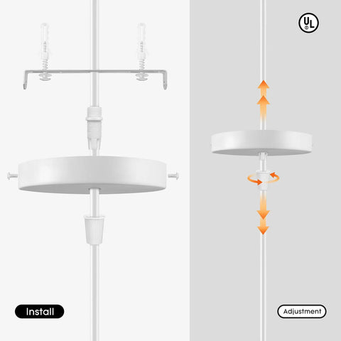 Dope Vintage Pendant Light Kit Featuring Extra Long Adjustable Hardwired Ceiling Cable showing installation and adjustment features.