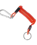Tough As Nails All Weather 2Pc Trailer Breakaway Safety Cable Kit 4Foot coiled red lanyard with durable stainless steel clips.