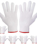 Grippy Hand Working Gloves With Safety Grip For Light To Medium Duty Tasks, Breathable Cotton Work Gloves For Heat Protection While BBQ Or Grill, Liner Friendly, 6 Pack For Men And Women