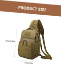 Product size of Camouflage Oxford Cloth Outdoor Fishing Backpack With Large Capacity Tactical Hiking Daypack for Men Women and Boys