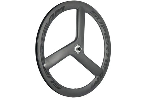 Carbon Fiber 56mm Clincher Wheel TriSpoke Wheelset For Road Bike With 3K Matte Finish, Novatec Hubs, 700C Aero Performance