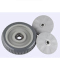Built Tough 4 Inch Heavy Duty Sliding Door Caster Wheel With Integrated Shock Absorber and Secure Foot Brake for Smooth As Silk Gliding.