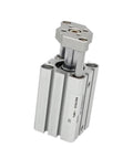 Rock Solid Compact Guide Rod Pneumatic Cylinder Zero Drama Smooth Gliding Air Actuator, aluminum body, 5-100mm for light automation.