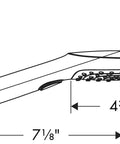 Diagram of Raindance Select E120 Low Flow Hand Shower With 2.0 GPM And Three Spray Modes Rain Massage Calm Soak Chrome Finish