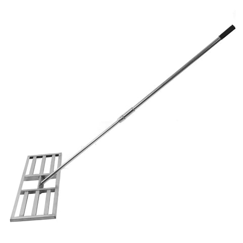 Lawn Leveling Rake With Telescopic Stainless Steel Handle Ergonomic No Bend Design To Save Your Back Back Saver Garden Leveler