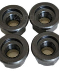 Left Hand Reverse Thread Collar Nut M10x1.0 For Pivotrim String Trimmer Gear Head Replacement, Black, Set Of 4