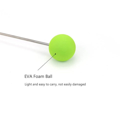 Green EVA foam ball on a metal rod from Upgraded Trailer Alignment Kit With Magnetic Hitch Line Up For Quick Easy No Fuss Hitching Telescoping Rod Extends To 42 Inches Chrome Plated Finish Resists Rust Magnetic Base And Adjustable Alignment System For Trailers