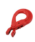 Red G80 Alloy Steel Clevis Slip Hook with Locking Pin, Heavy Duty 3.15 Ton Load Limit Safety Chain Hook for Winches