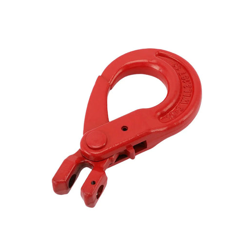 Red G80 Alloy Steel Clevis Slip Hook with Locking Pin, Heavy Duty 3.15 Ton Load Limit Safety Chain Hook for Winches