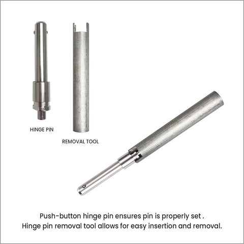 Metal hinge pin and removal tool for Hidden Door Hinge System for Dead Simple DIY Secret Doors and Bookcase Installations, Heavy Duty Swing Hinge