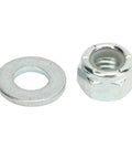 Gas Lift Support Hardware Kit With 4 Metal 13mm Ball Studs Washers And Nylock Nuts 5/16in 18 Threads, showing washer and nylock nut.