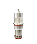 Hydraulic valve RQIB-LAN for SUN, chrome metal body with threaded male port and red O-ring seal
