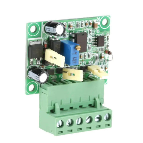 0-10kHz To 0-10V Frequency Converter Module With Optical Isolation For PLC Interface, green circuit board with connectors