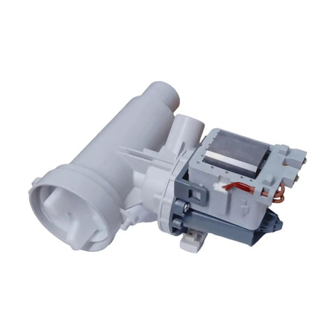 Drain Pump Replacement For GE Washers DIY Friendly With Removable Filter And 120V 85W Motor WH23X10028A Direct Fit Keeps Your Machine Flowing Smoothly Replaces WH23X10026 And WH23X10028, gray washer drain pump with motor and filter