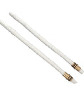 Close-up of fiberglass wicks from Wine Bottle Torch Kit With Brass Wick Holders And Copper Caps For Garden Patio Outdoor Use Includes Eight Fiberglass Wicks And Easy Install To Transform Standard Bottles Into Durable Lit Outdoor Glow.