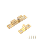 Adjustable Solid Brass Door Catch With Double Ball Tension Roller Latch For Cabinets Cupboards And Furniture Heavy Duty Spring Gold Finish 60mm