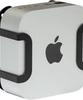 Kick Clutter To The Curb With This Rock Solid Mac Mini M4 Mount Featuring An Under Desk Bracket And Vesa Monitor Arm For Clean Home Office Setup Plus Optimal Airflow Cooling And Full Hardware, showcasing a sturdy mount holding a Mac Mini.
