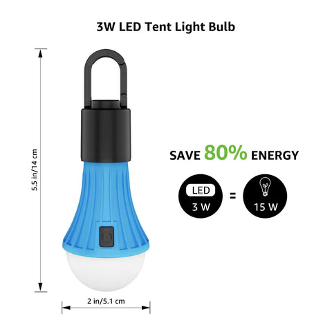 Rechargeable Camping Lantern With 7 Light Modes 3 White 4 RGB USB Cable Included Hanging Light With Clip Hook Must Have