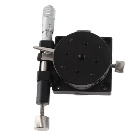 Pro Grade Fine Tune Rotation Stage For Optical Experiments With Precision Bearings And Smooth Sliding Aluminum Alloy Body With Black Anodized Finish Durable And Stable For Precise Angles And Fine Tuning In Measurements, 38mm table
