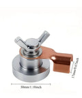 Heavy Duty Magnetic Welding Ground Clamp That Locks In Tight For Safe Current Grounding On Your Job Site While You Build Stuff Like A Boss Without Slip Or Slide, detailed view of clamp with copper and silver finish.