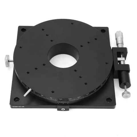 Pro Grade Manual Rotation Stage 0.01mm Precision 360 Degree Rotating Sliding Stage 160mm By 30mm For Fine Tuning CNC Milling