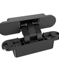 Black Invisible Door Hinge With 180 Degree Swing Heavy Duty Concealed Hinge Supports Up To 135lb Three Way Adjustable