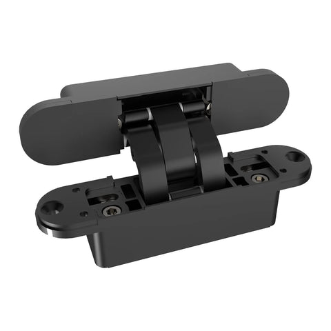 Black Invisible Door Hinge With 180 Degree Swing Heavy Duty Concealed Hinge Supports Up To 135lb Three Way Adjustable