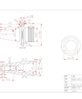 Technical drawing of ISO20 ER20-35L Balance Collet Chuck G2.5 30000RPM CNC Tool Holder with dimensions and design specifications.