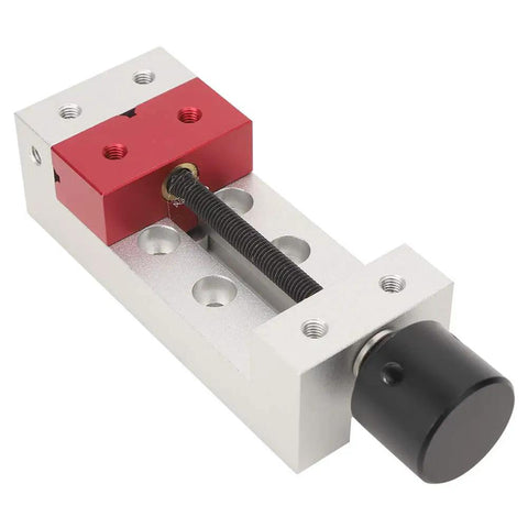 2 Inch Drill Press Vise Mini Bench Vice Clamp Flat Clamp for Tabletop Workbench, aluminum alloy CNC machined, top view