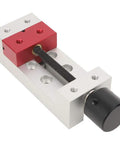 Mini Drill Press Vice Aluminum Flat Clamp Table Vise With 50mm Jaw Opening Screw Control Polished Oxidized Finish For DIY Engraving Bench Work And Small Parts Holding Precision In Metalworking Projects, top view