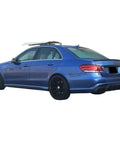 Mercedes W212 E63 E63S with Carbon Fiber Rear Diffuser Lip, featuring no-drill direct fit and precise 3D modeling for body lines.