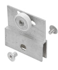3/4 Inch Flat Edge Nylon Ball Bearing Roller Assembly For Frameless Sliding Shower Doors Chrome Finish, parts shown