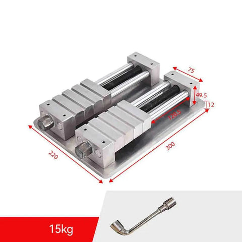 Tough As Nails CNC Bench Vise Offering Rock Solid Clamping And Thickened Hardened Screw Rod For Precision Machining and Two Row Mold Setup for Daily Shop Use, featuring a steel body and machined precision.