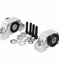 Built Tough Silver Billet Engine Torque Mount Bracket Kit For Honda Civic EG EK B Series D Series 1992 To 2000 CNC Machined 6061 T6 Aluminum with bolts and bushings.