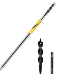 Front view: HUAALIUCHE 54-inch flexible installer drill bit for pulling wires with 3/4 auger and fish-eye