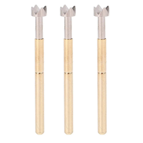 Three Plum Head Brass Pogo Pin Spring Loaded Test Probes For PCB Burn In And Data Writing 2.36mm Tube Diameter 34mm Length