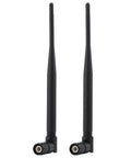 Wideband TNC Male SDR Antenna 890 To 1800MHz Omnidirectional Foldable 3dBi, shown in 2 pack with foldable design