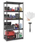Heavy Duty Adjustable Metal Storage Shelves With Anti Tipping Kit Expandable Rack For Garage Kitchen Industrial Shelving Unit with tools and supplies.