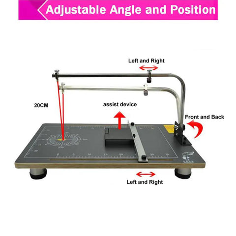 Tabletop Hot Wire Foam Cutter For Styrofoam And Sponge, adjustable angle and temperature, 22.8 by 15 inch cutting machine display.