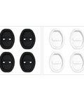 Slick Auto Door Lock Buffers Shield Metal Buckles From Gnarly Scratches While Acting As Sound Deadening Cushions For A Tight Fit And Super Smooth Shuts On Your Daily Driver Keeping Trim Fresh. Black and white silicone door lock bumpers.